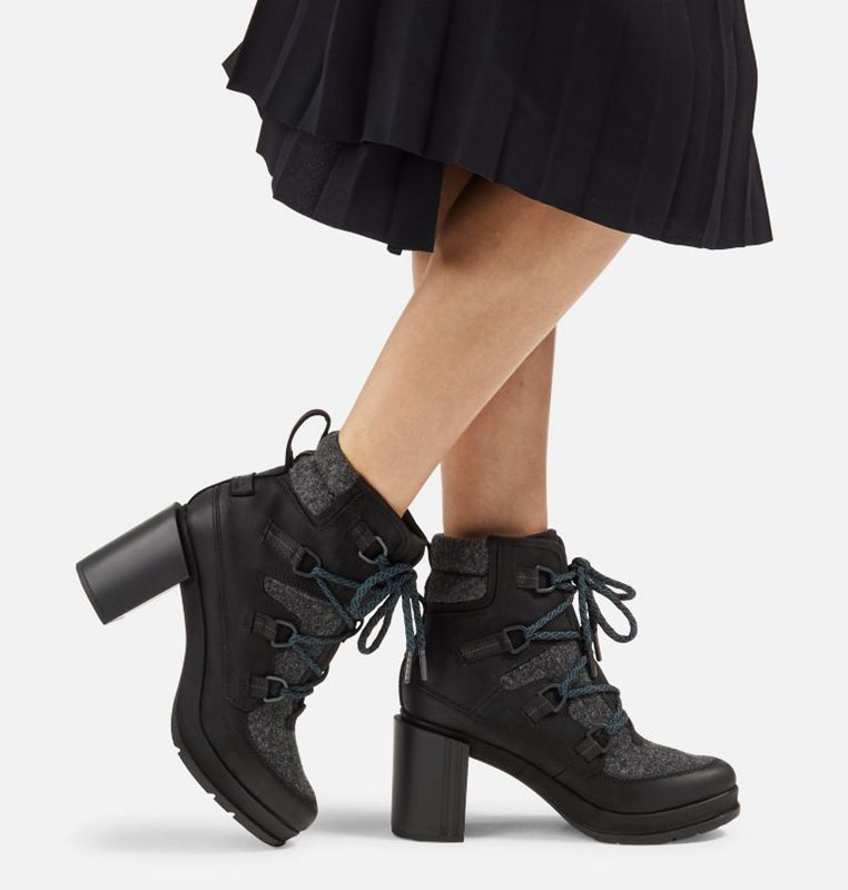 Sorel Dam Stövlar Svarta/Grå - Blake™ Lace Höga - JHT-472906